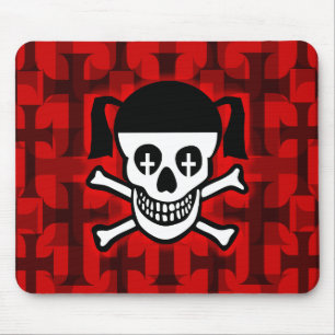 Gothic Skull & Crosses Mouse Mat