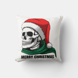 Gothic Skull Crown with Red Roses – Dark Biker Sty Cushion