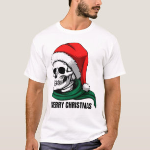 Gothic Skull Crown with Red Roses – Dark Biker Sty T-Shirt