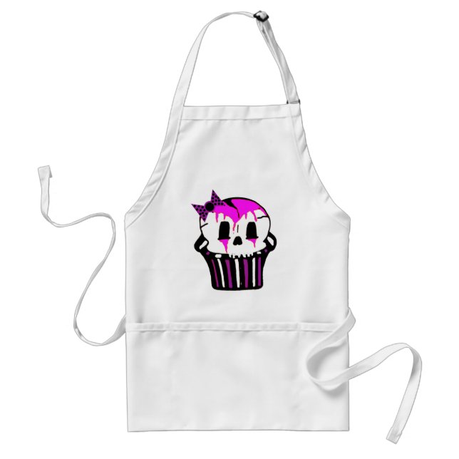 Gothic Skull Cupcake Apron (Front)