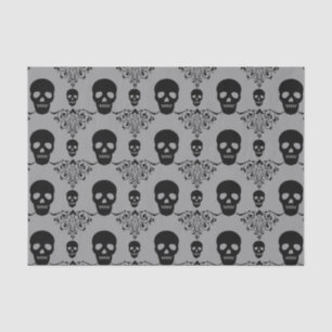 Gothic Skull Damask Tissue Paper