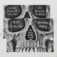 Gothic Skull Face Birthday Party RIP To His 20s