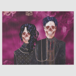 Gothic Skull Farmer Decoupage Tissue Paper