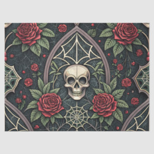 Gothic Skull Floral Celestial Pattern (3) Tissue Paper