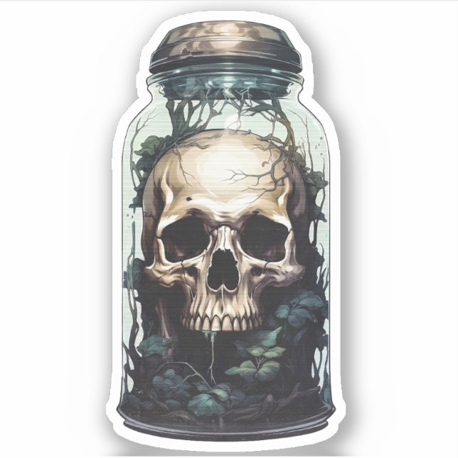 Gothic Skull Floral Design for Dark, Occult & Aest (Front)