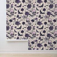 Gothic skull Floral Skull Bat