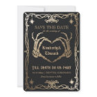 Gothic Skull Hallowedding Retro Save the date