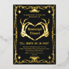 Gothic Skull Hallowedding Retro Wedding Invitation