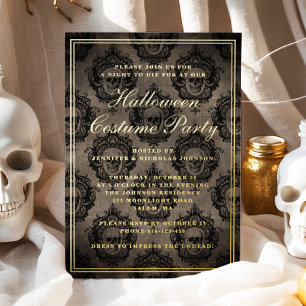 Gothic Skull Halloween Costume Party Gold