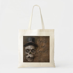 Gothic Skull Halloween Trick Or Treat Tote Bag