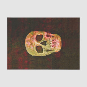 Gothic Skull Head Vintage Red Green Decoupage Tissue Paper