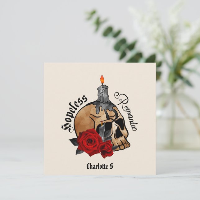 Gothic Skull Hopeless Romantic (Standing Front)