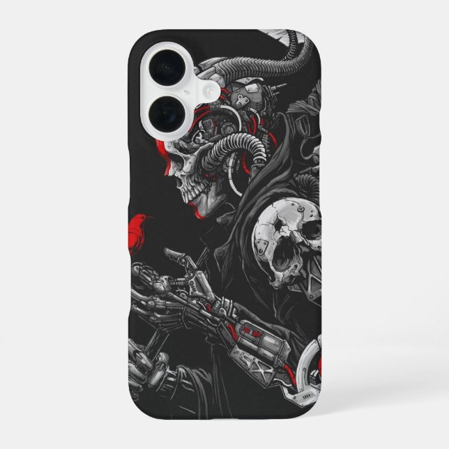 Gothic Skull iPhone 16 Case (Back)