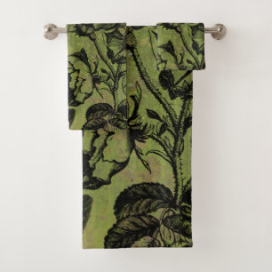 Gothic Skull Key Collage Bath Towel Set