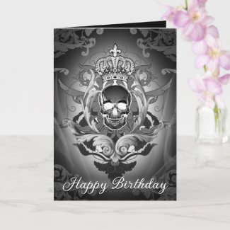 Gothic Skull King: Dark Baroque Regal Birthday