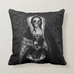 Gothic Skull Lady Cushion
