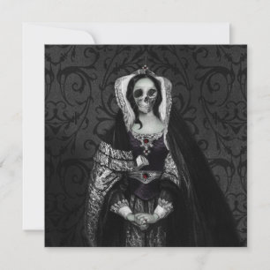Gothic Skull Lady Invitation
