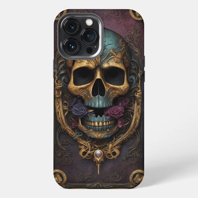 Gothic Skull Ornate  iPhone Case (Back)