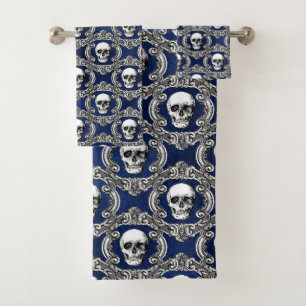 Gothic Skull Pattern Bath Towel