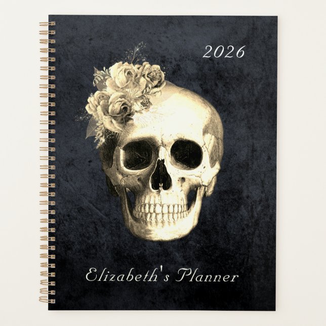  Gothic Skull Personalised 2024 Planner (Front)