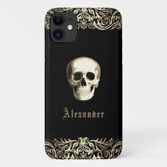 Gothic Skull Personalised Case-Mate iPhone Case (Back)
