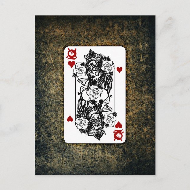Gothic Skull Queen Playing Card (Front)