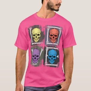 Gothic Skull Retro Punk Pop Art Love T-Shirt