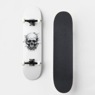 Gothic Skull Skeleton Skateboard