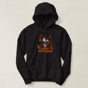 Gothic Skull Snake Happy Halloween T-Shir Hoodie