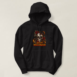 Gothic Skull Snake Happy Halloween T-Shir Hoodie