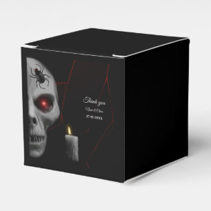 Gothic Skull Spider Candle - Dark Moody Halloween  Favour Box