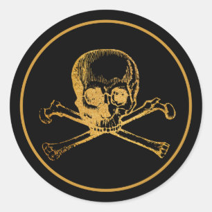 Gothic Skull   Sticker   Black