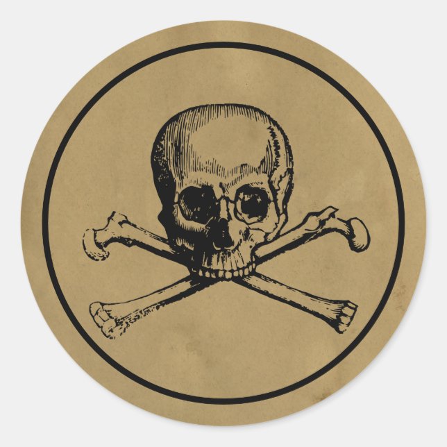Gothic Skull | Sticker | Parchment (Front)