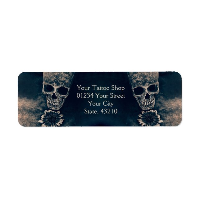 Gothic Skull Sunflower Vintage Antique Style (Front)