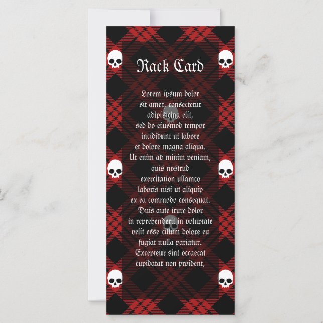 Gothic Skull Tartan Plaid (Front)