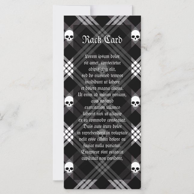 Gothic Skull Tartan Plaid (Front)