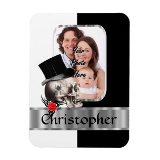 Gothic skull tattoo magnet