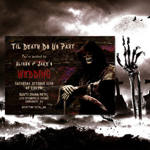 Gothic Skull Wedding Invitation