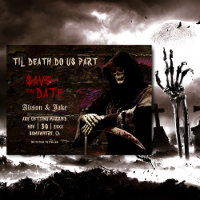 Gothic Skull Wedding Save The Date