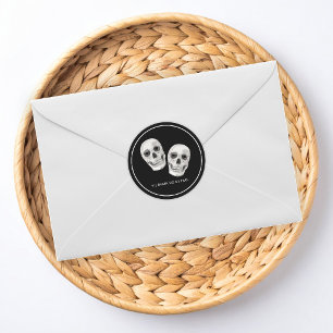 Gothic Skull Wedding Sticker