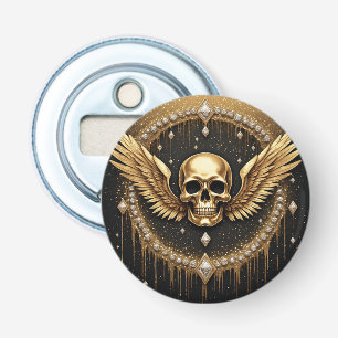 💎 Gothic Skull Wings Logo For Alternative Gifts ☠ Bottle Opener
