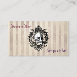 Gothic Skull With Stripes Business Card