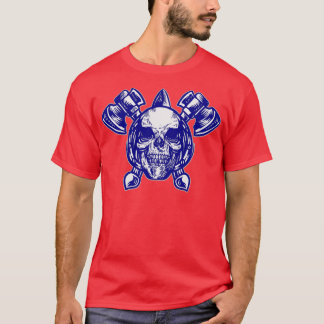 Gothic Skull With two Axes Tattoo T-Shirt