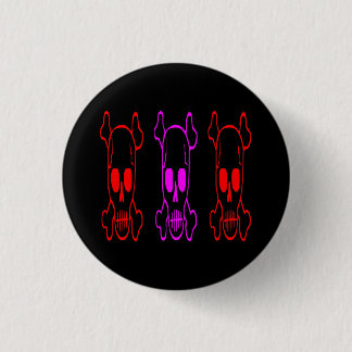 GOTHIC SKULLS 3 CM ROUND BADGE