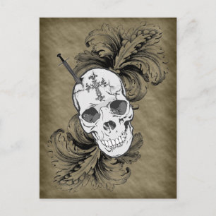 Gothic Skulls and Baroque Post Card