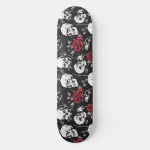 Gothic Skulls and Roses Skateboard