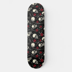 Gothic Skulls and Roses Skateboard