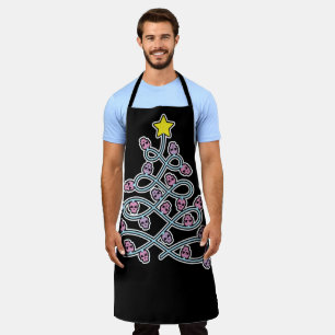 Gothic Skulls Christmas Tree Apron #2