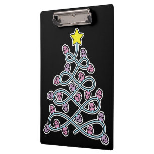 Gothic Skulls Christmas Tree Clipboard