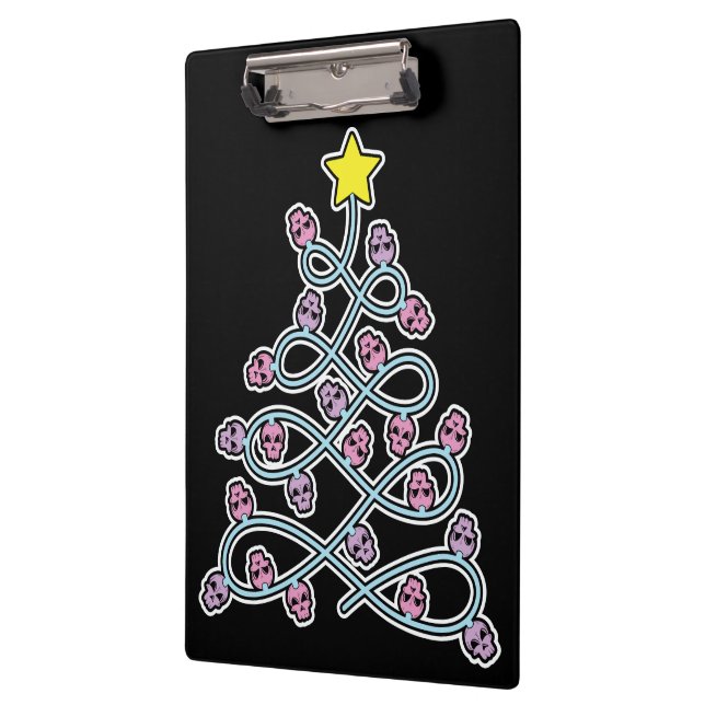 Gothic Skulls Christmas Tree Clipboard (Left)
